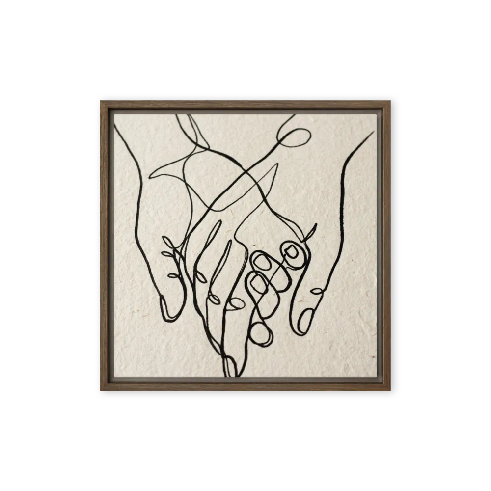 Embrace of Lines 
 Poster with Red oak Frame | 18″x 18″