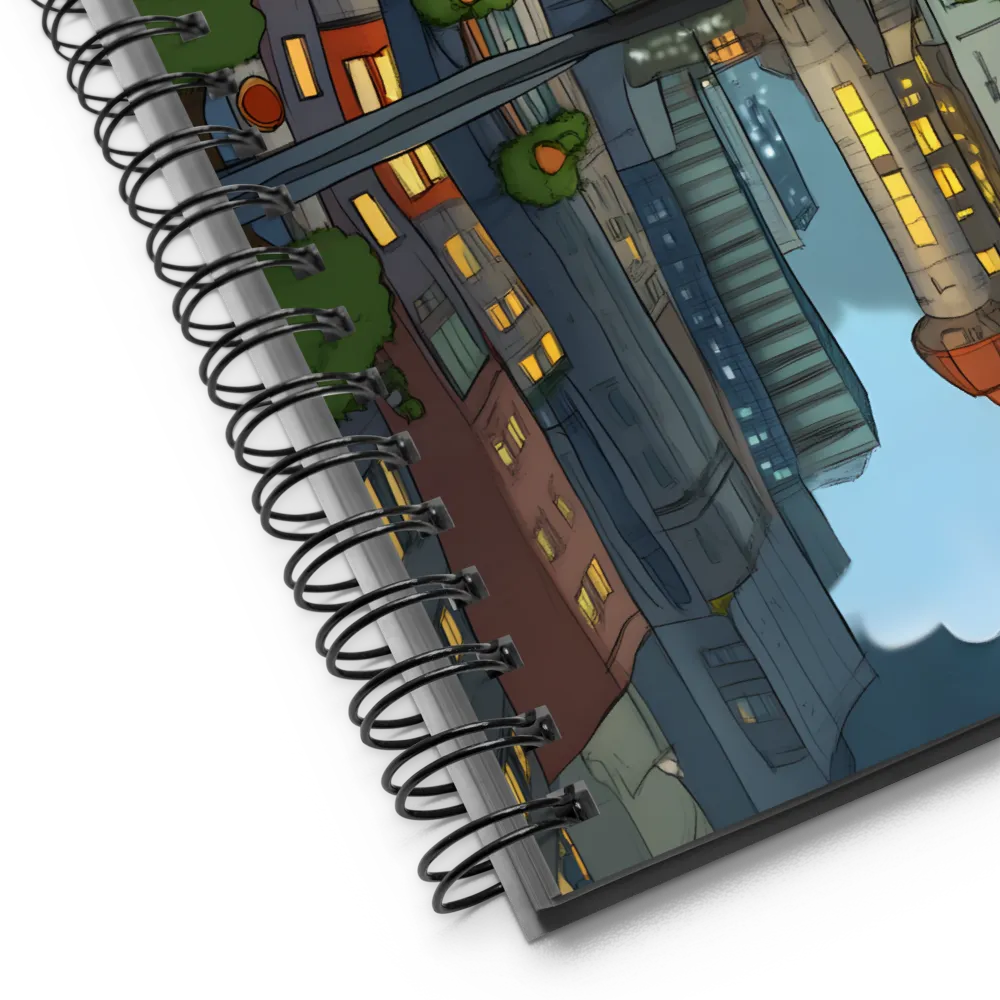 Urban Reflection at Night 
 Spiral Notebook | 140 pages