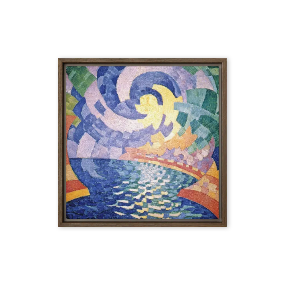 Futurist Swirling Harbor 
 Canvas | 8″x 8″