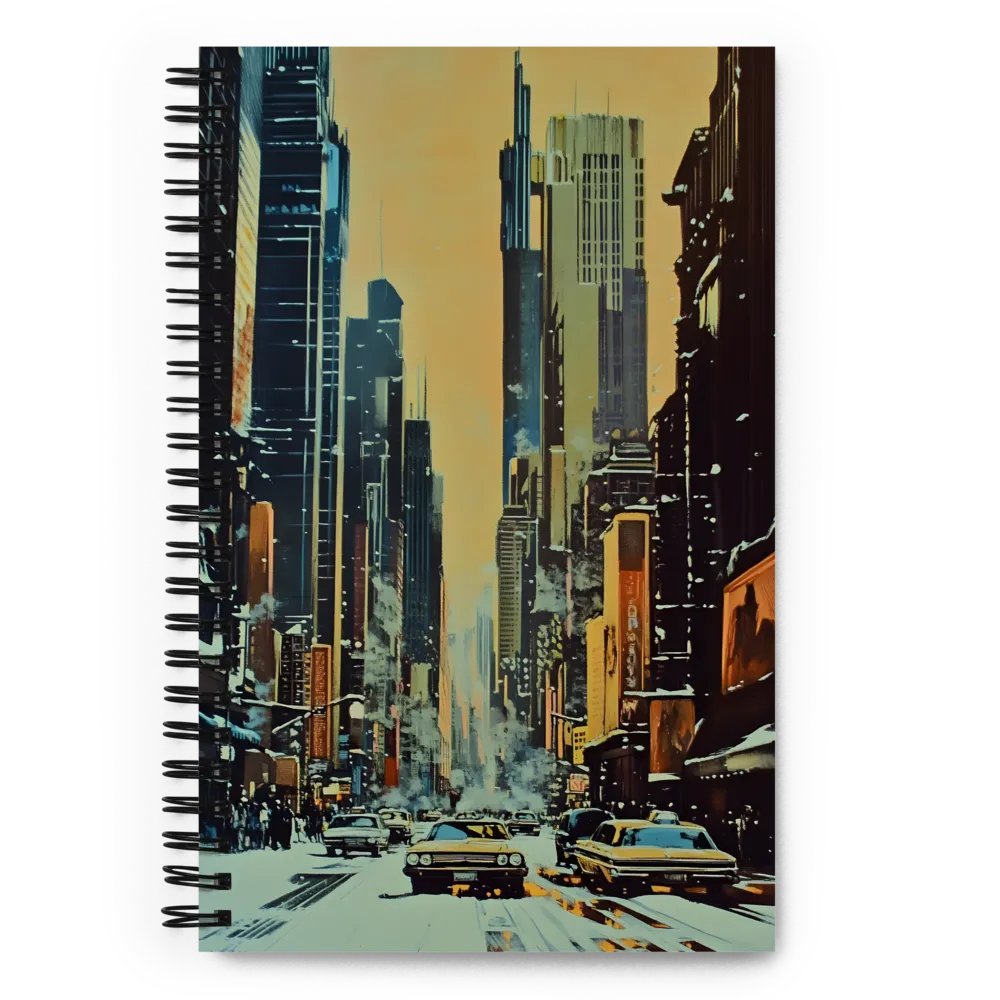 Winter Cityscape Painting 
 Spiral Notebook | 140 pages