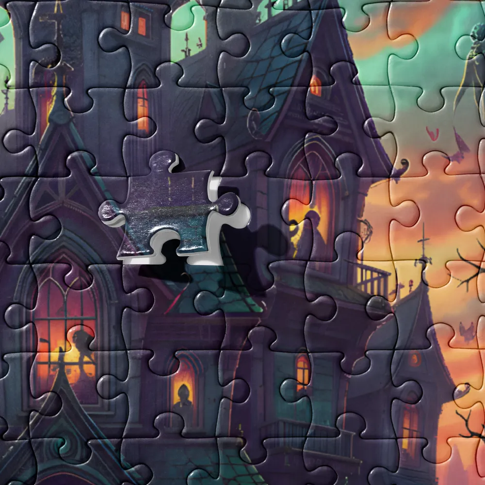 Haunted Manor at Twilight 
 Jigsaw Puzzle