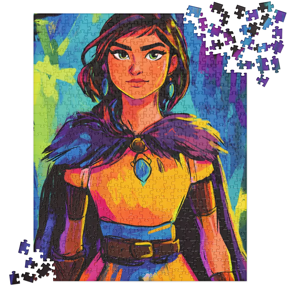 Radiant Warrior Portrait 
 Jigsaw Puzzle in Tin Box