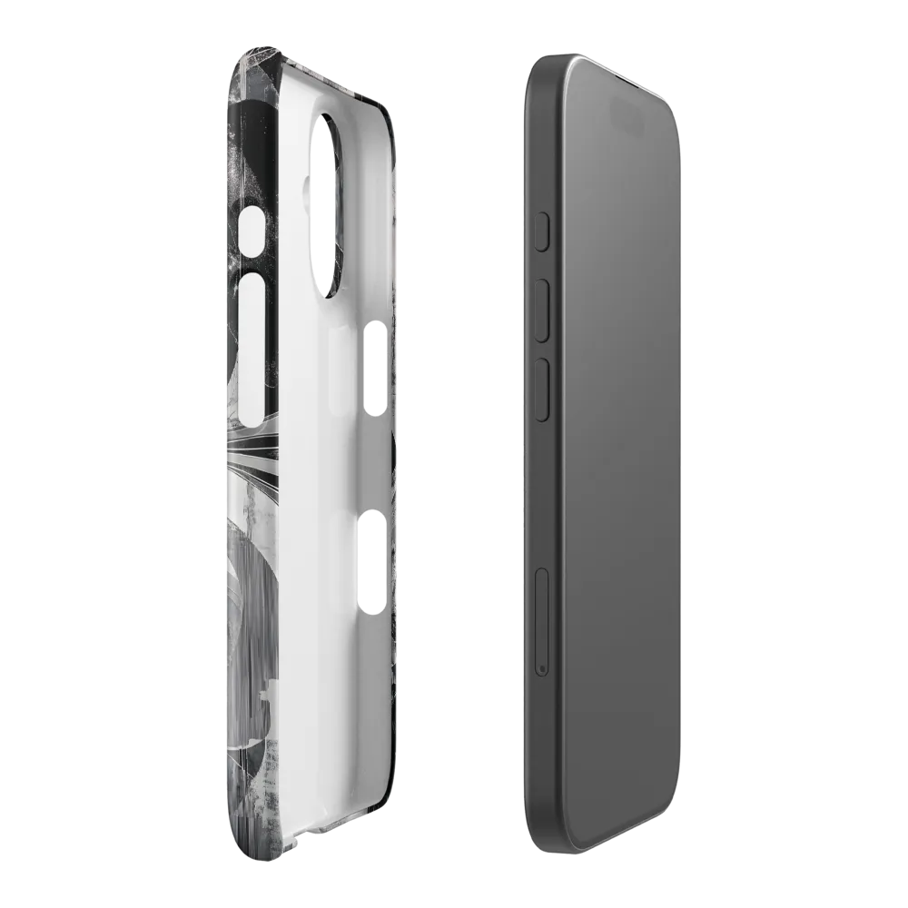 Monochrome Floral Abstraction 
 iPhone 13 mini | Tough Case