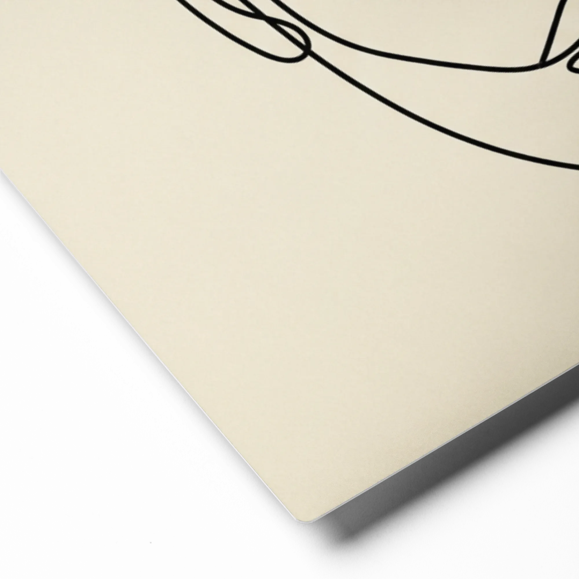 Continuous Line Portrait 
 Canvas with White Frame