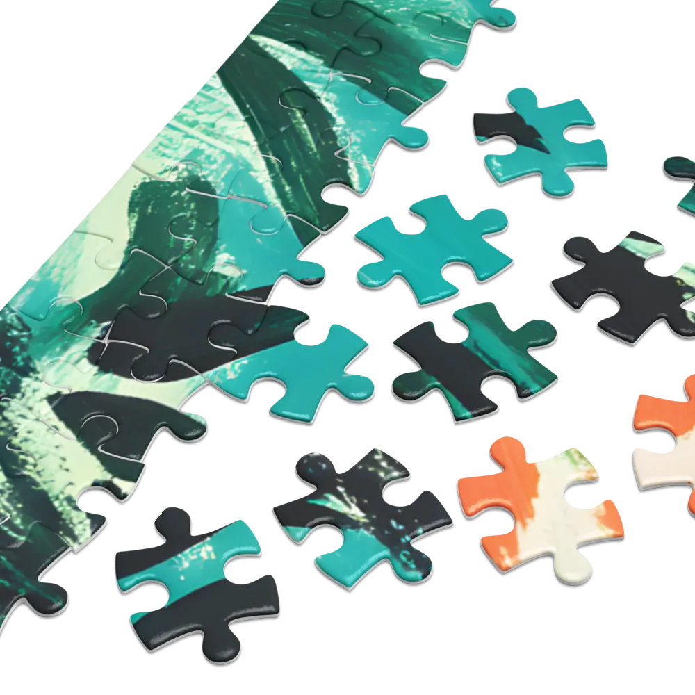 Giraffe in Lush Foliage | Jigsaw Puzzle (252/520 pieces)