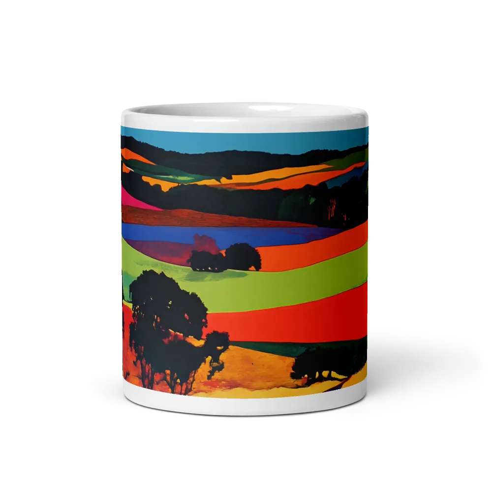 Fields of Vivid Hues 
 Mug with Red inside | 15 oz