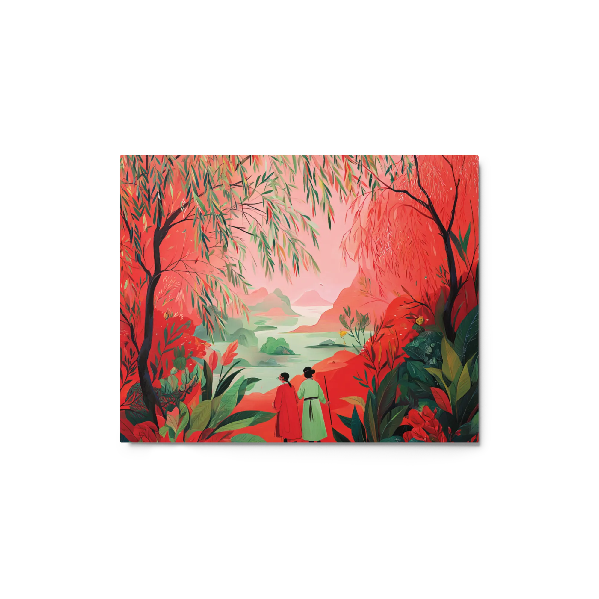 Journey Through the Red Valley 
 Poster with White Frame | 12″x 12″