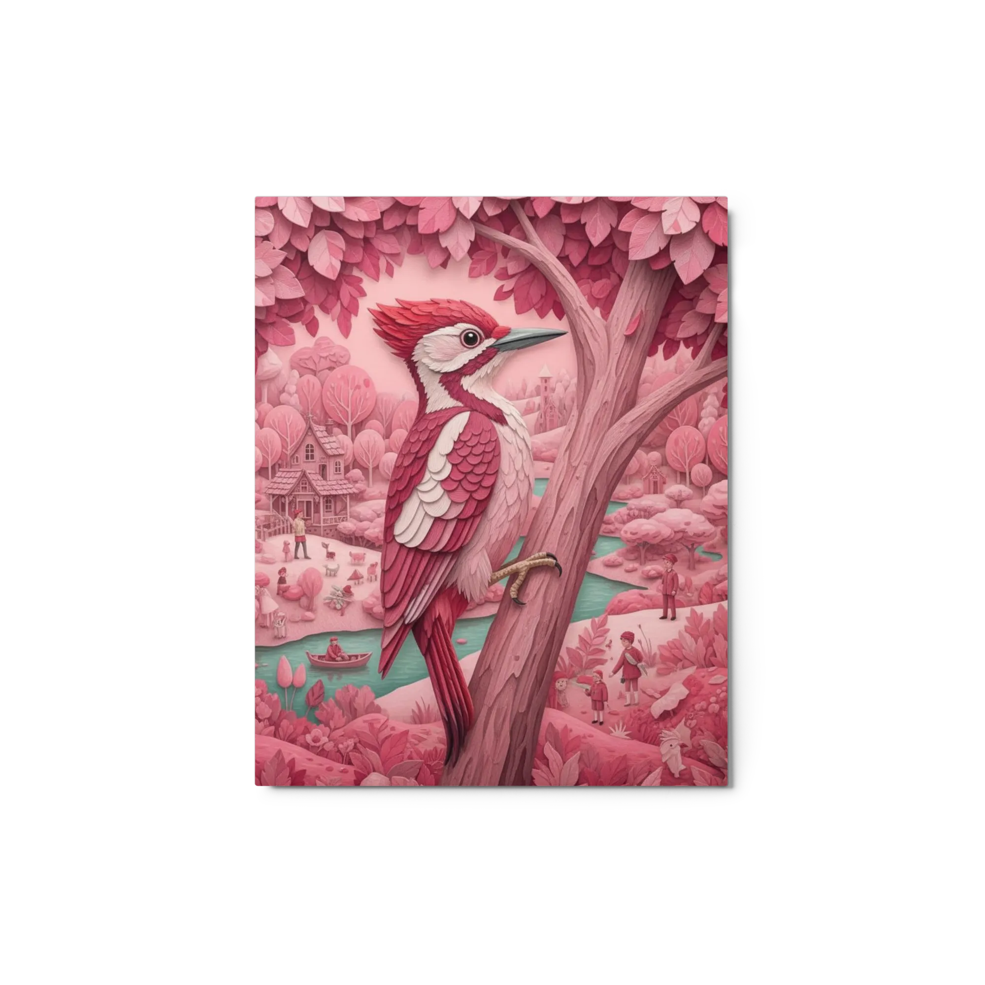 Rosy Woodland Woodpecker