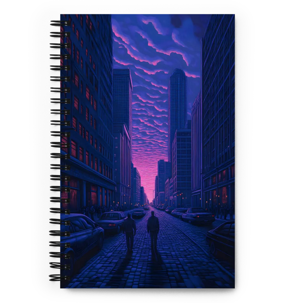 Synthwave City Twilight 
 Spiral Notebook | 140 pages