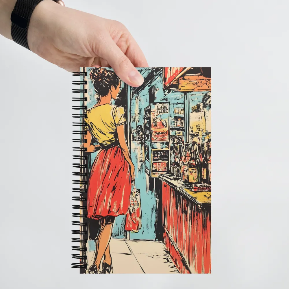 Retro Storefront Scene 
 Spiral Notebook | 140 pages