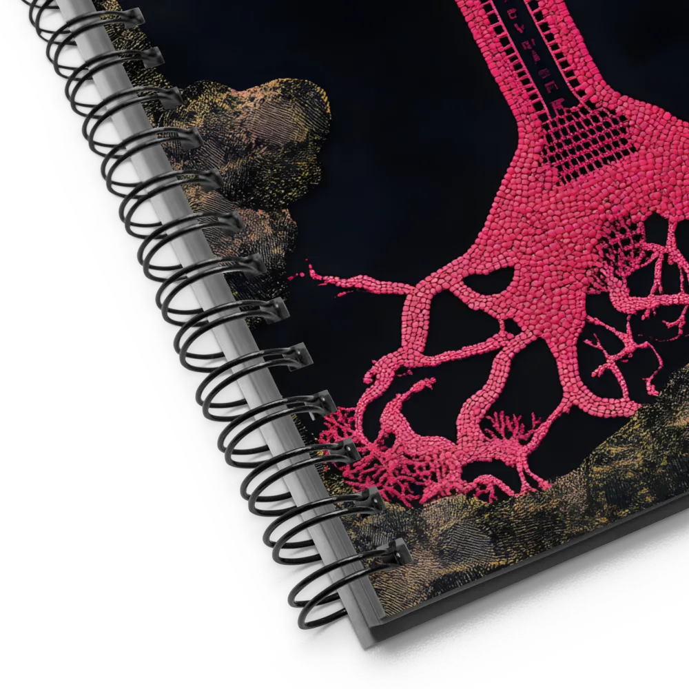 Pink Mosaic Tree 
 Spiral Notebook | 140 pages