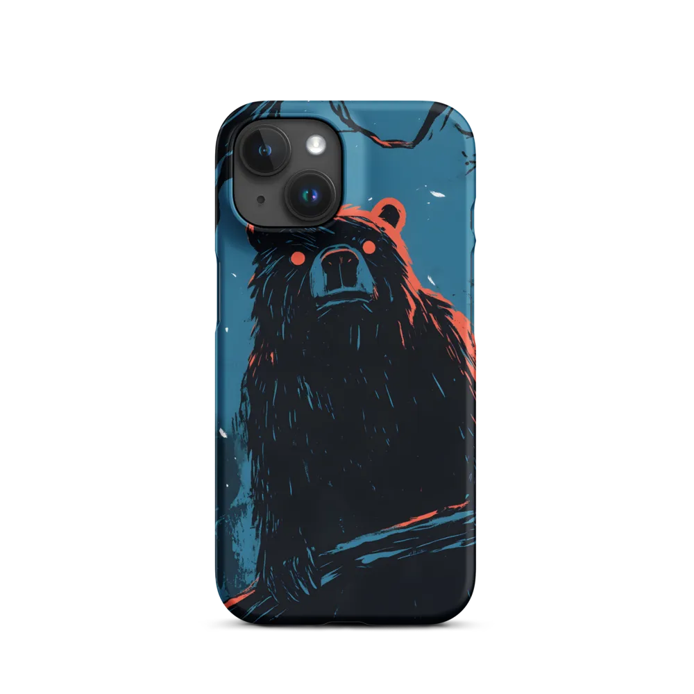 Illustration of a Bear in a Nocturnal Setting | Phone Case