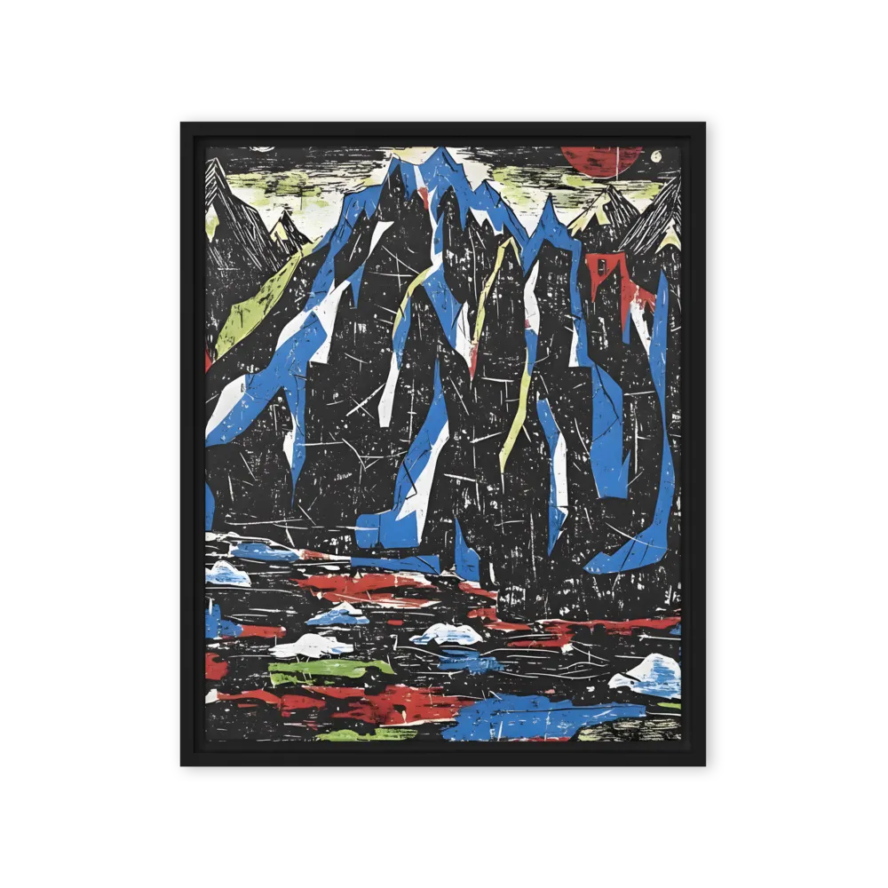 Nocturnal Mountain Pass 
 Canvas with White Frame