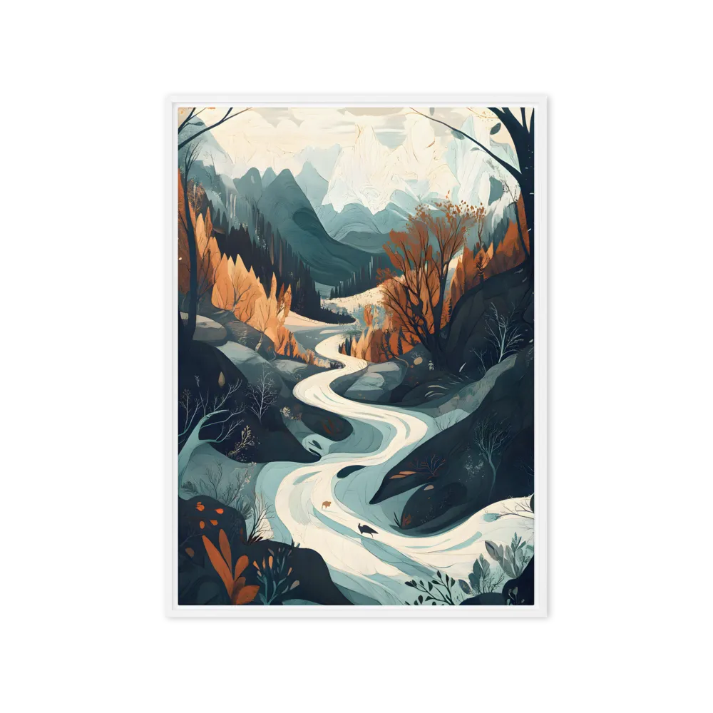 Serene Valley Flow 
 Canvas | 8″x 12″