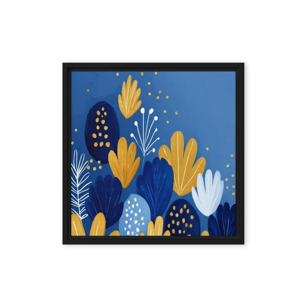 Cobalt & Gold Flora | Art Print