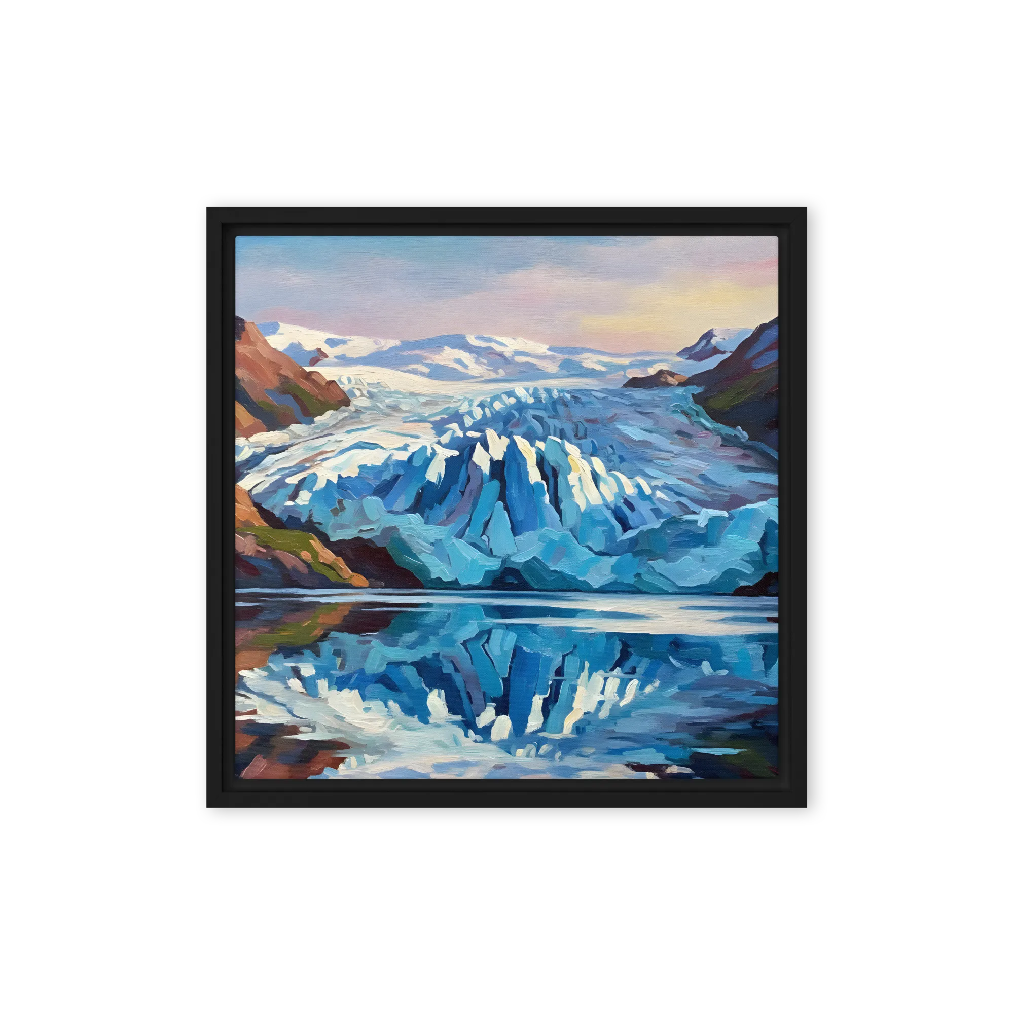 Glacier Reflection at Sunset
