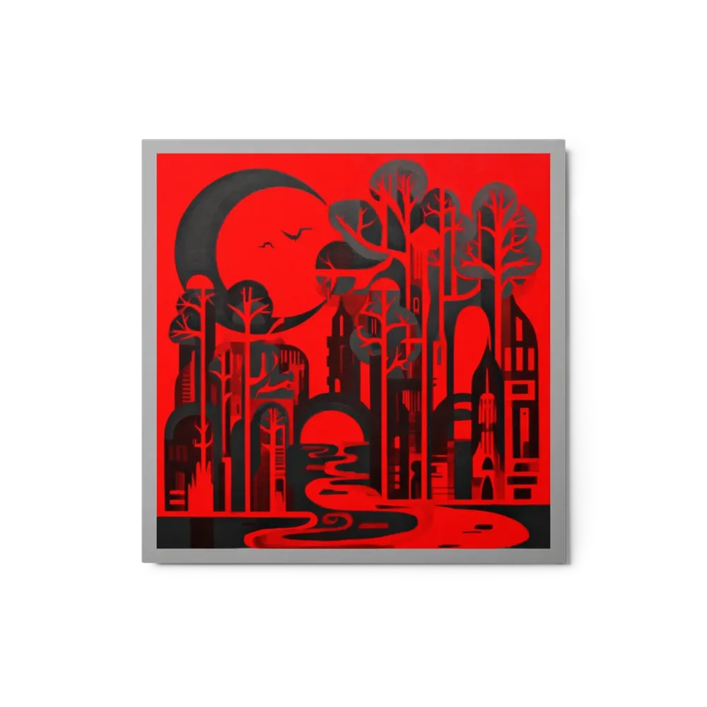 Crimson Nightscape | Art Print