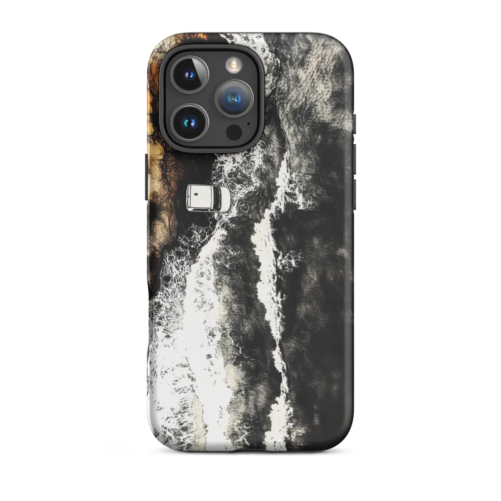 Aerial View of Car by Ocean | Phone Case