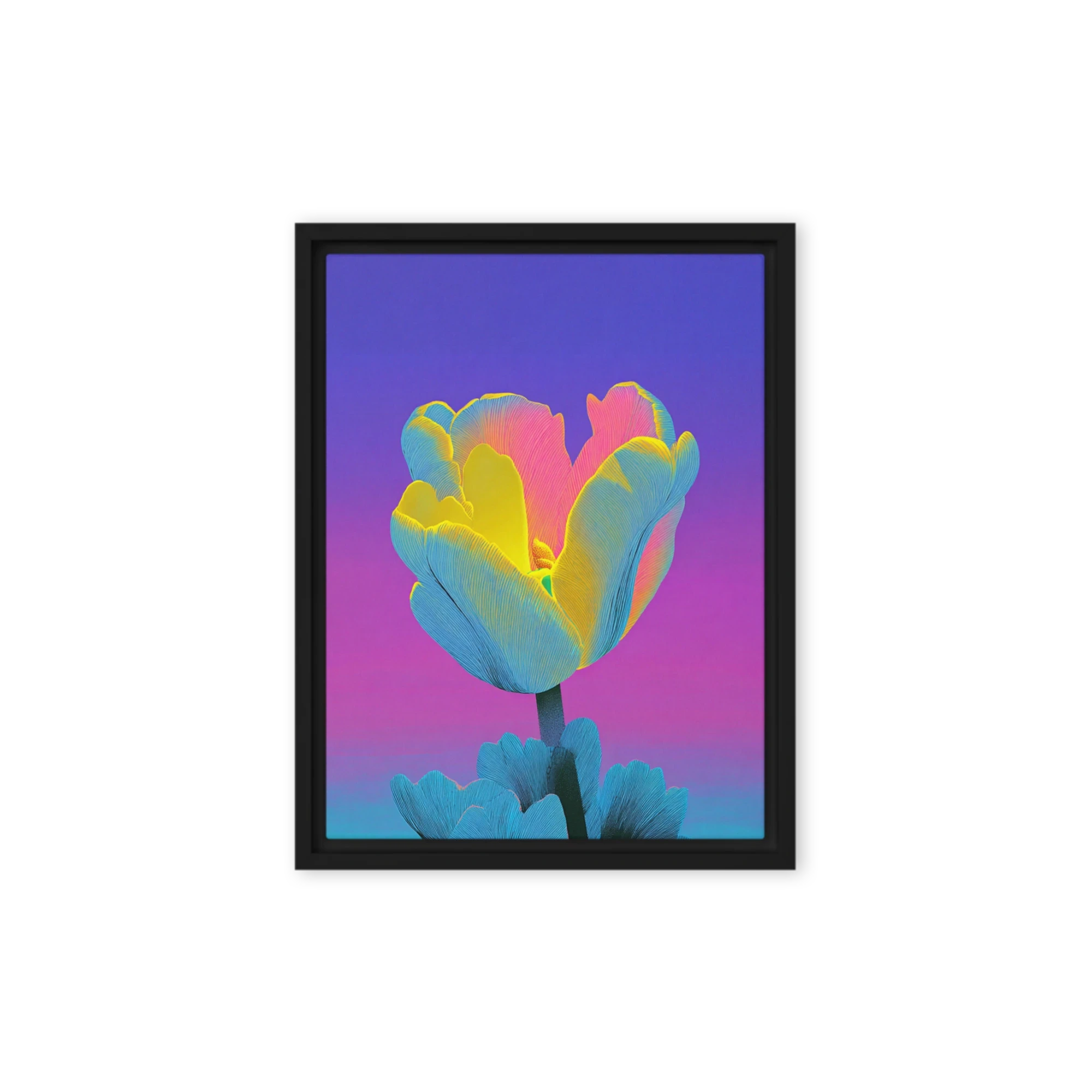 Neon Bloom Tulip | Art Print