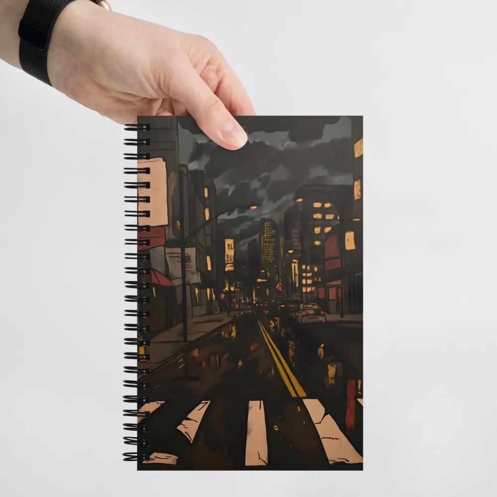 Urban Nocturne with Reflections 
 Spiral Notebook | 140 pages