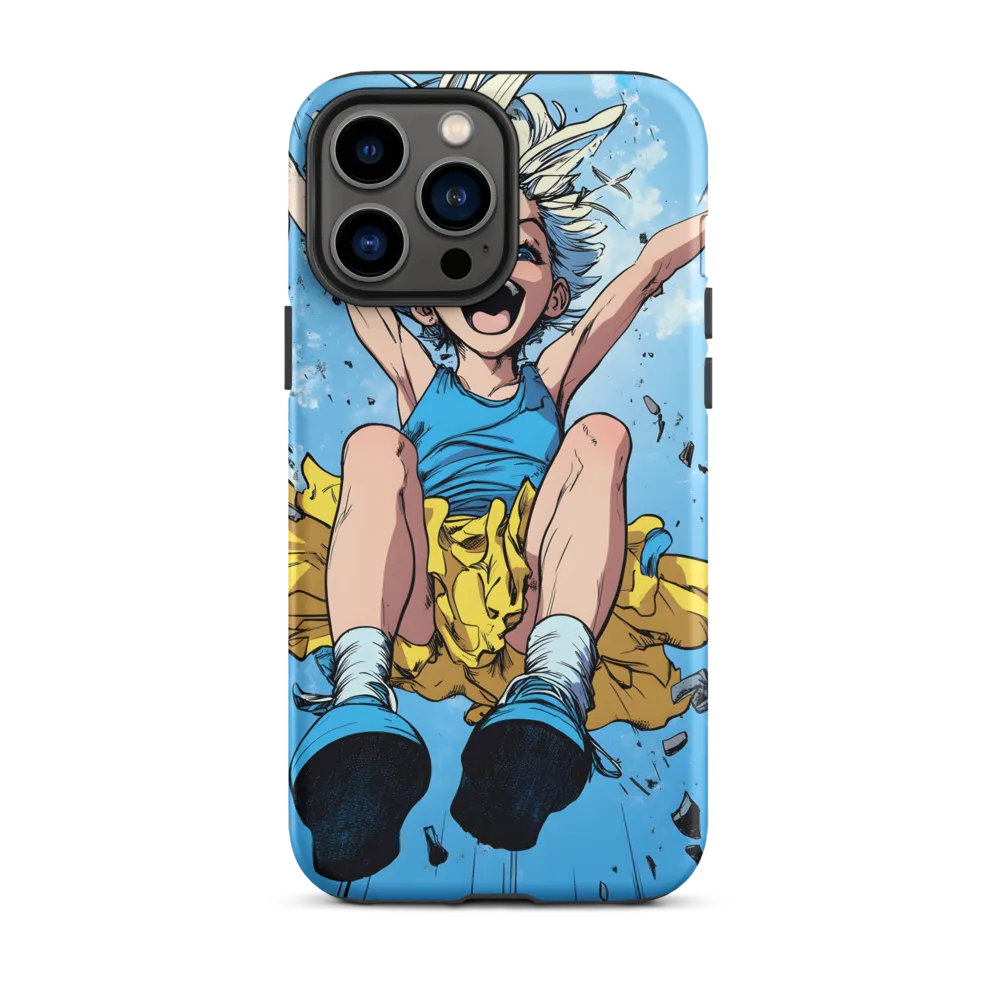 Joyful Girl in Action | Phone Case