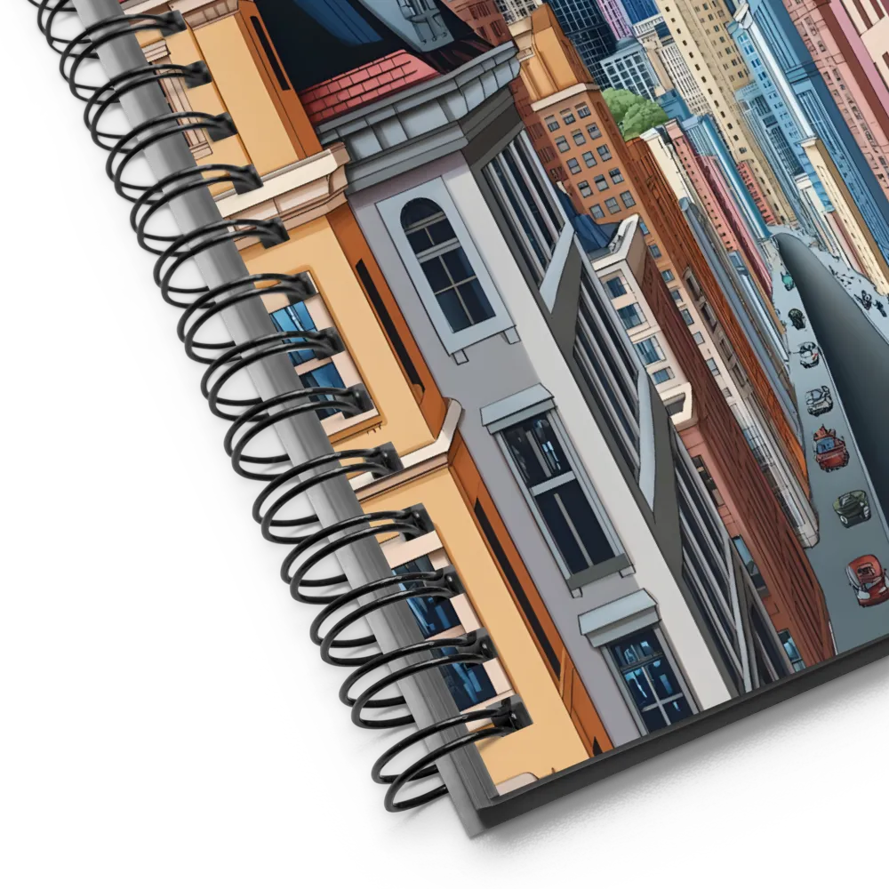 Colorful Cityscape Perspective 
 Spiral Notebook | 140 pages