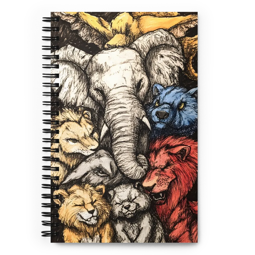 Diverse Wildlife Gathering 
 Spiral Notebook | 140 pages