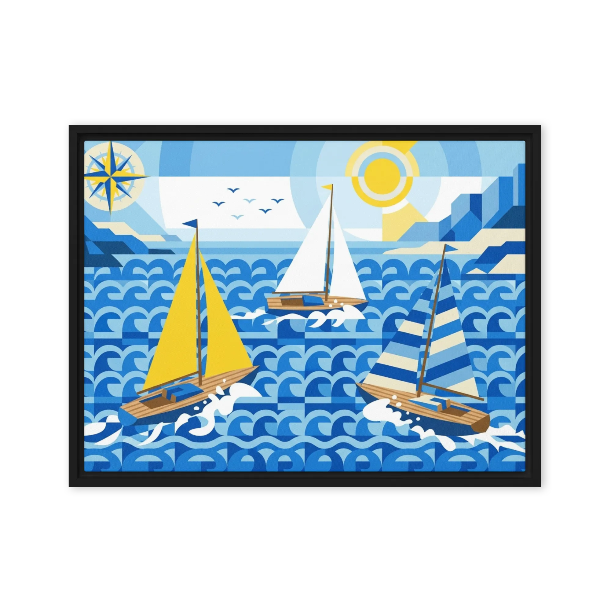 Geometric Sailboats on the Sea