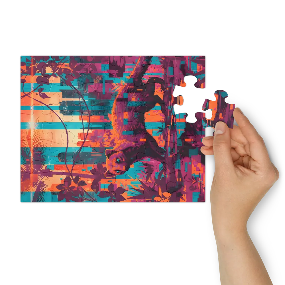 Neon Night Wanderer 
 Jigsaw Puzzle in Tin Box