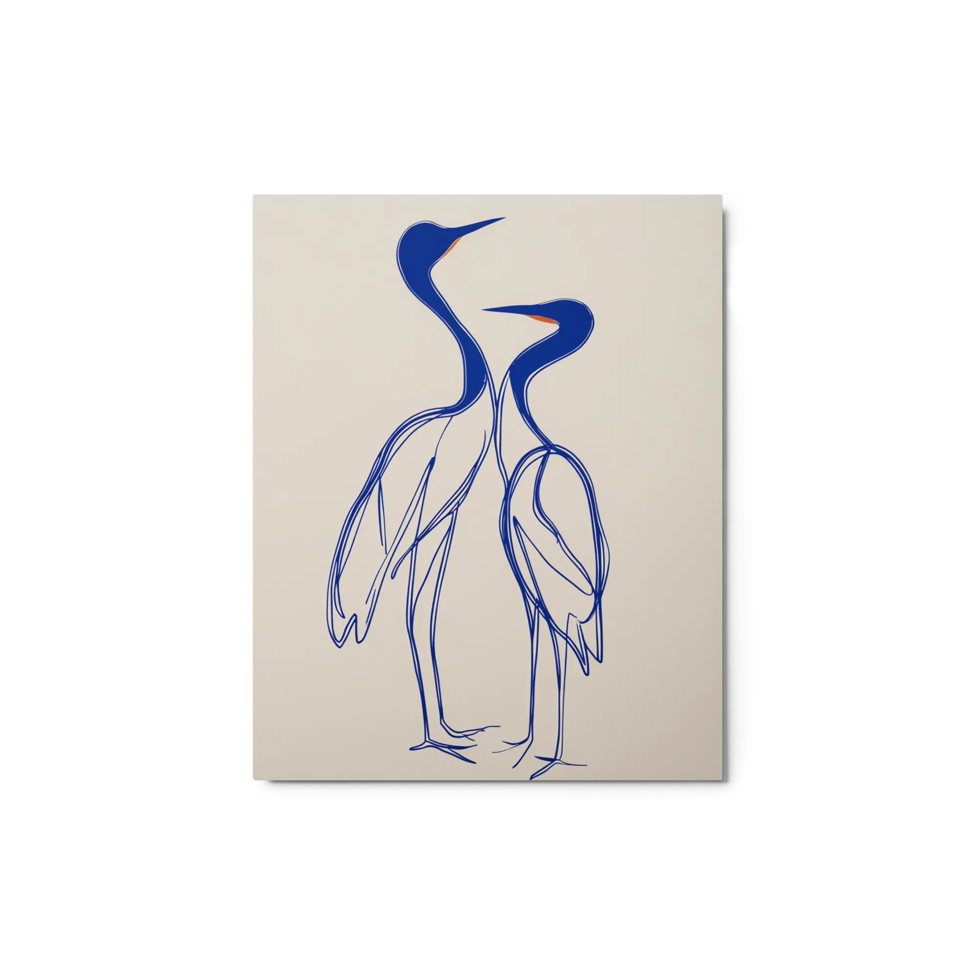 Blue Cranes Line Drawing | Art Print
