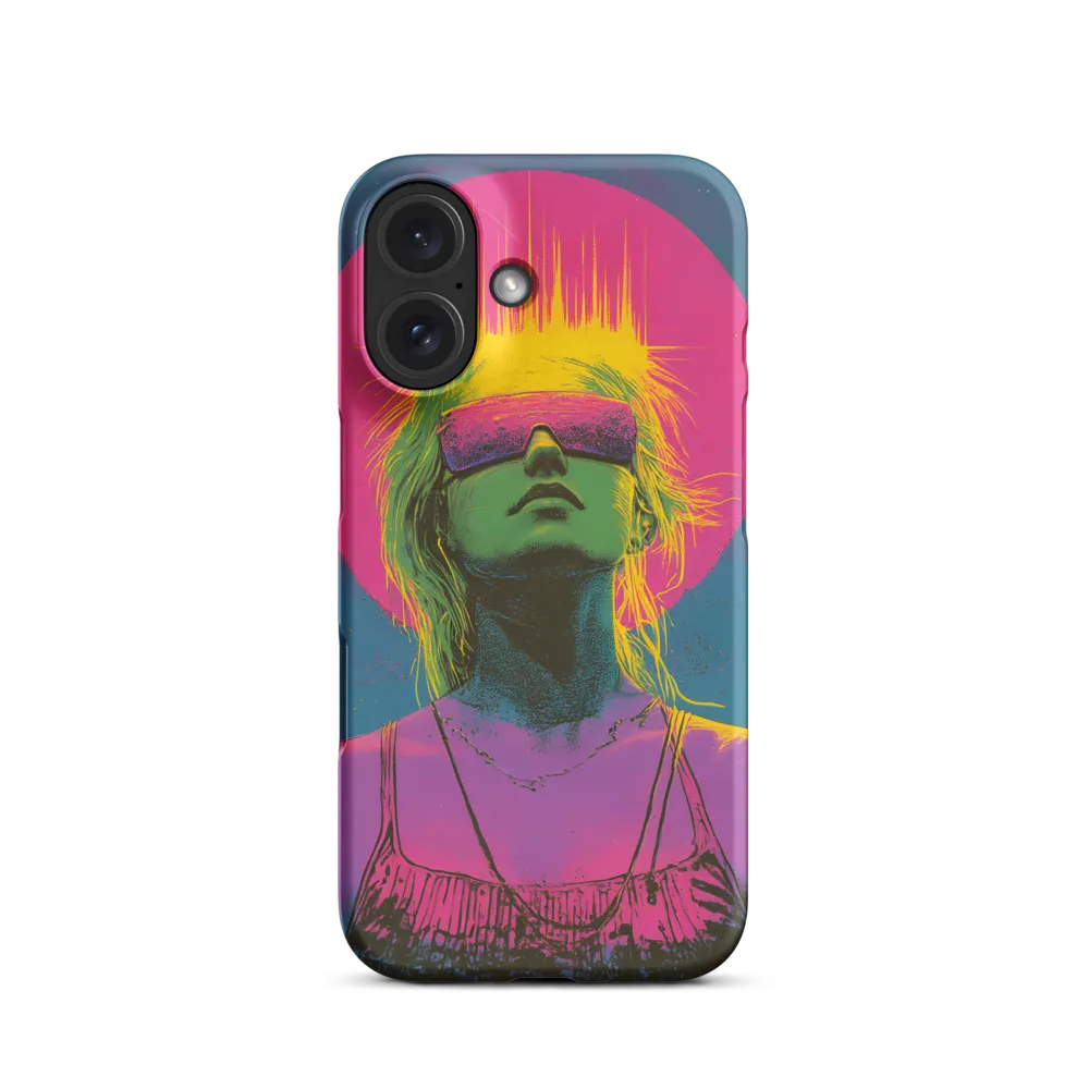 Neon Portrait of Woman | Phone Case
