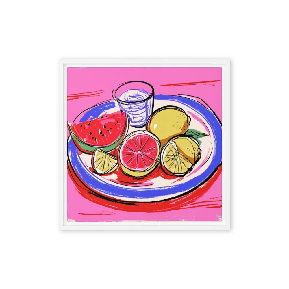 Summer Slices 
 Poster with White Frame | 18″x 18″