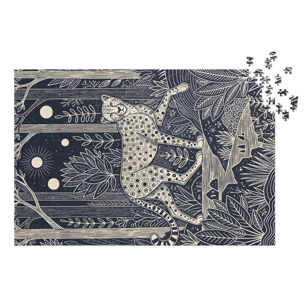 Moonlit Forest Leopard