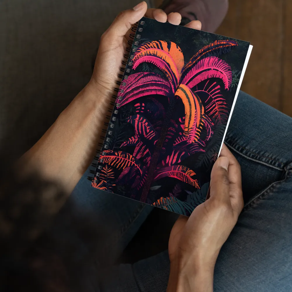 Neon Jungle Palms 
 Spiral Notebook | 140 pages