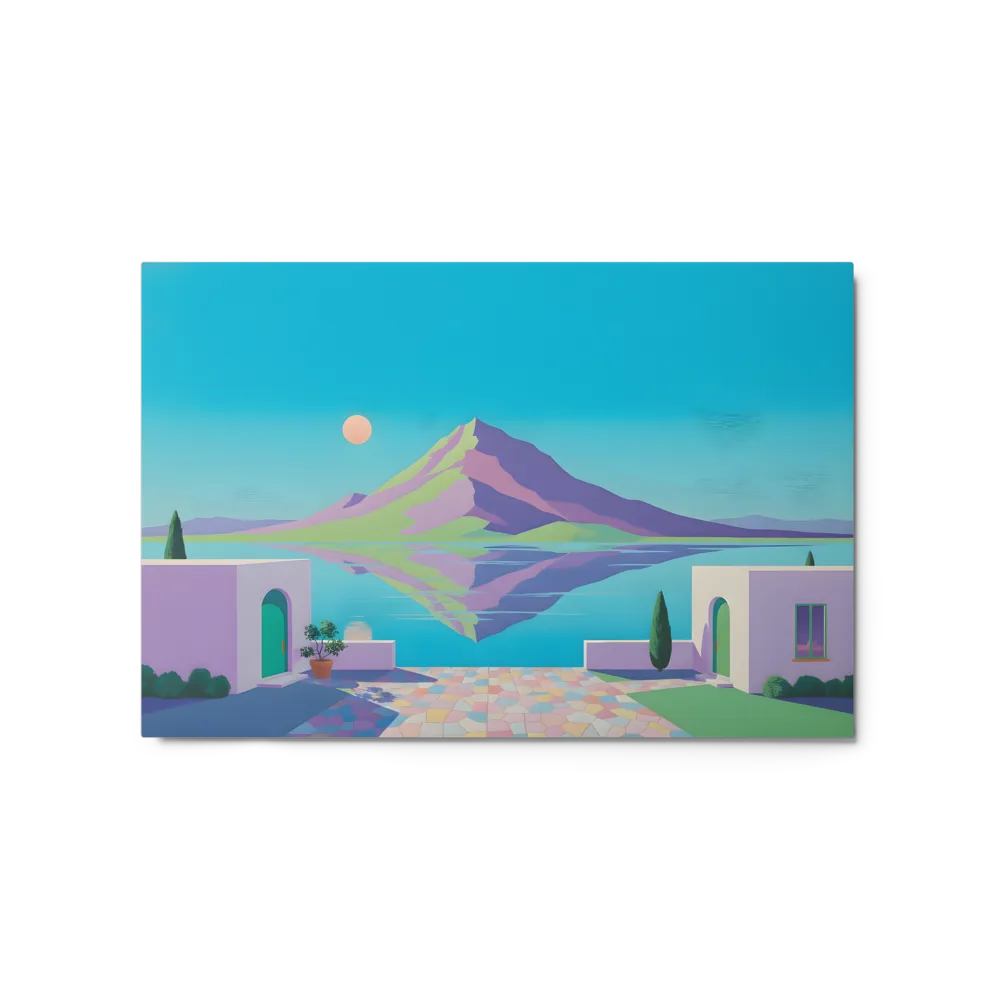Azure Lake Mountainscape 
 Canvas | 8″x 12″