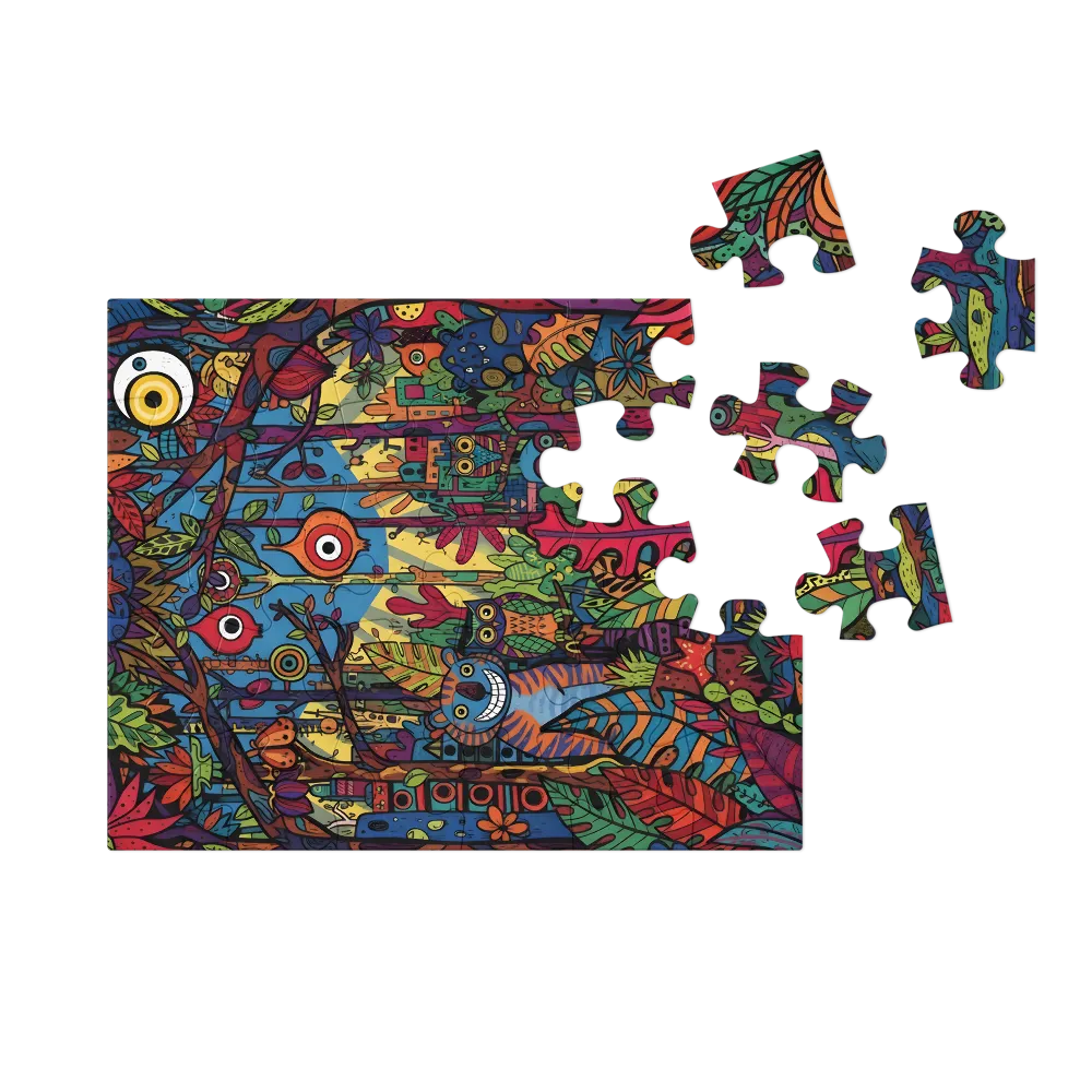Reino Fantástico de la Selva 
 Puzzle en caja de metal