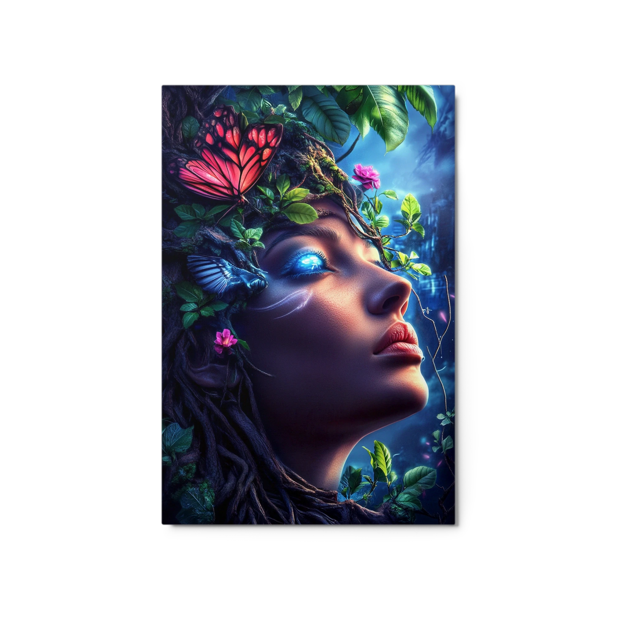 Surreal Nature Woman with Butterflies