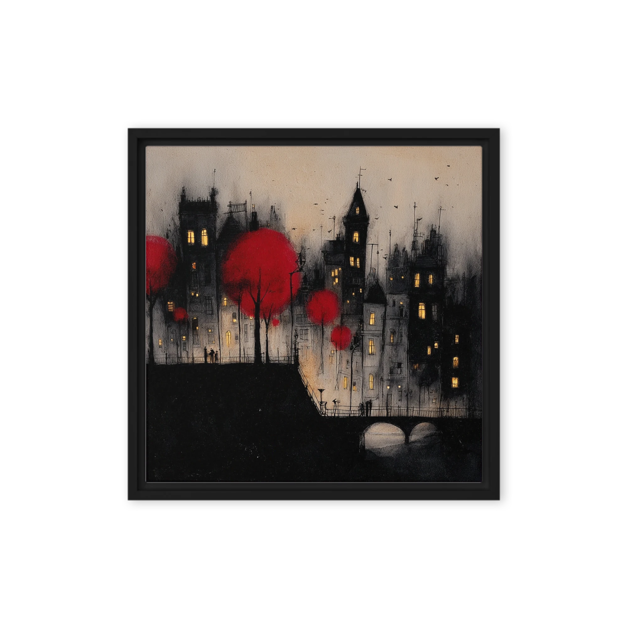 Red Trees in Dark City