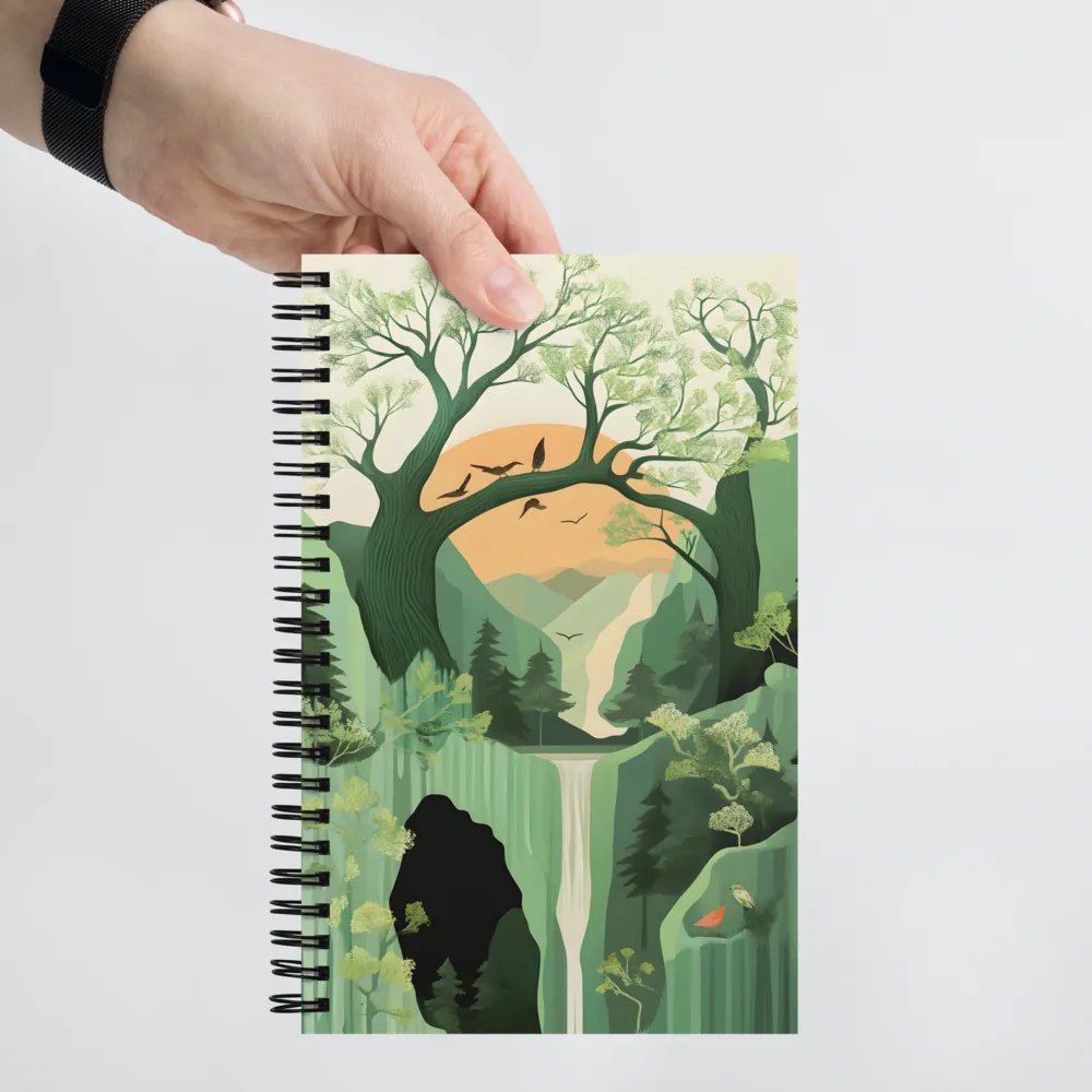 Whispering Woods Waterfall 
 Spiral Notebook | 140 pages