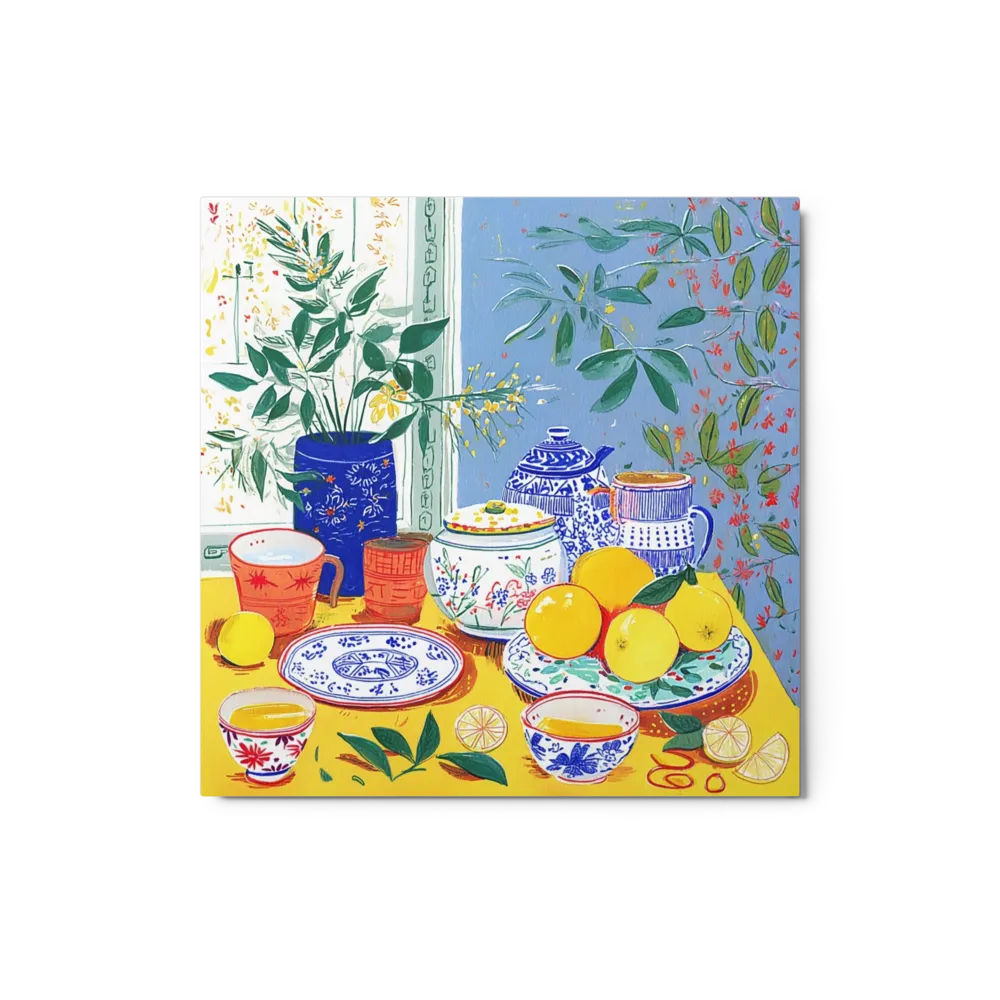 Lemon Tea Still Life 
 Canvas | 8″x 8″