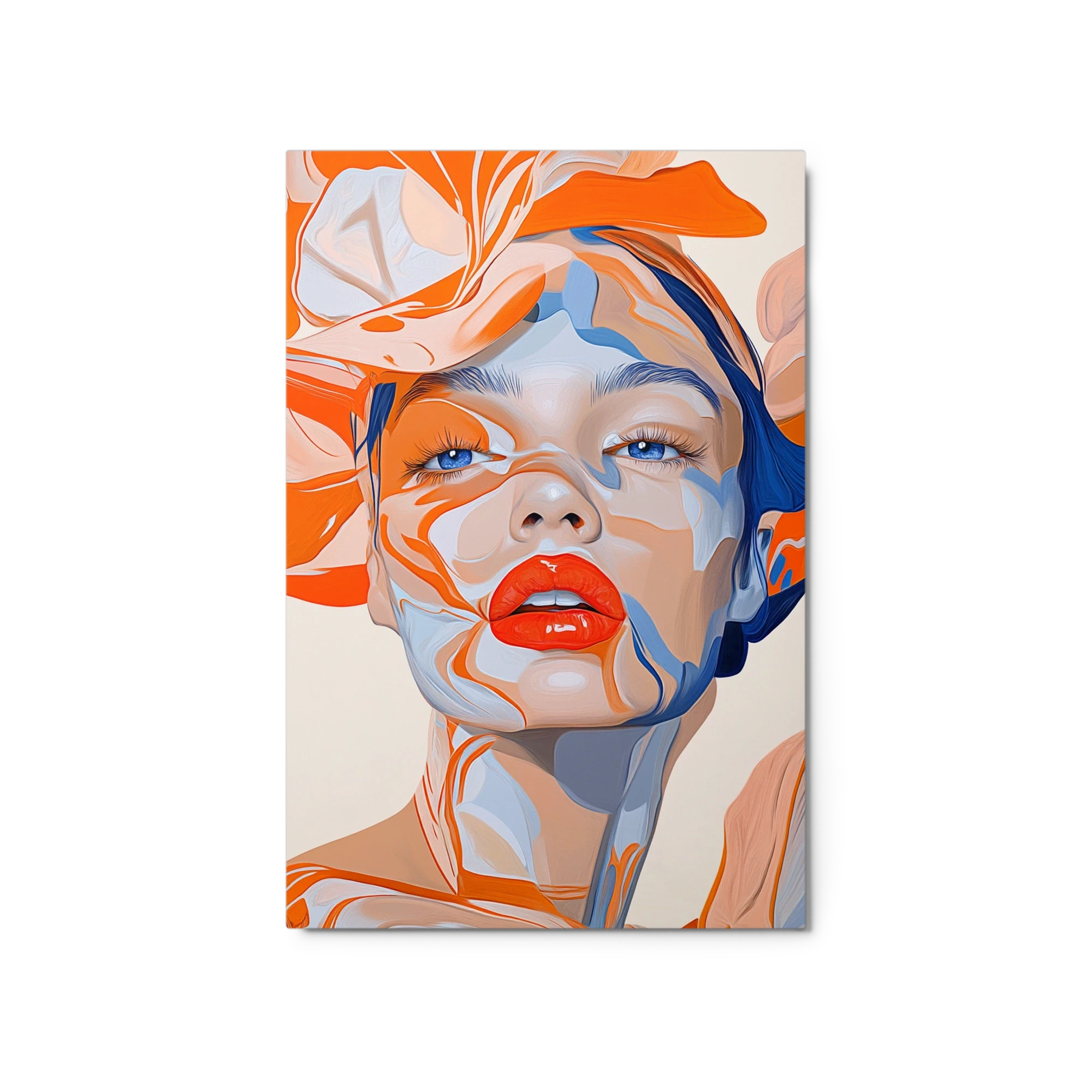 Abstract Portrait in Blue and Orange