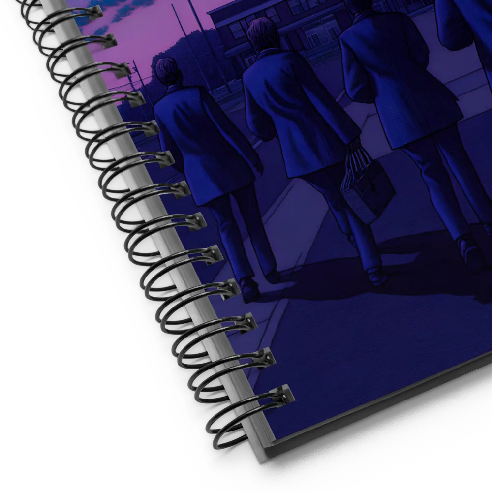 Neon Noir Evening Stroll 
 Spiral Notebook | 140 pages