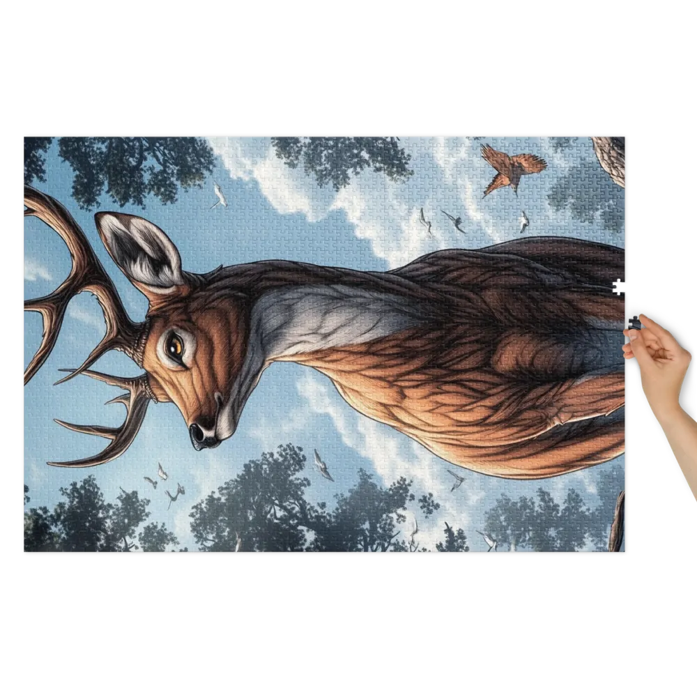 Deer Illustration | Jigsaw Puzzle (252/520 pieces)