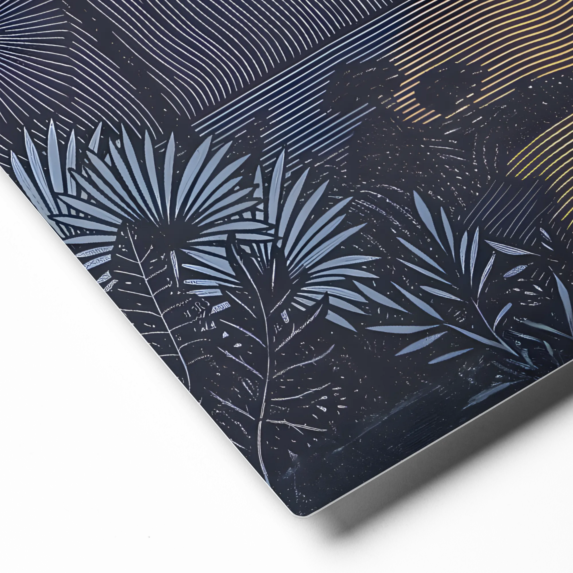 Serene Palm Sunset 
 Poster with Black Frame | 20″x 30″