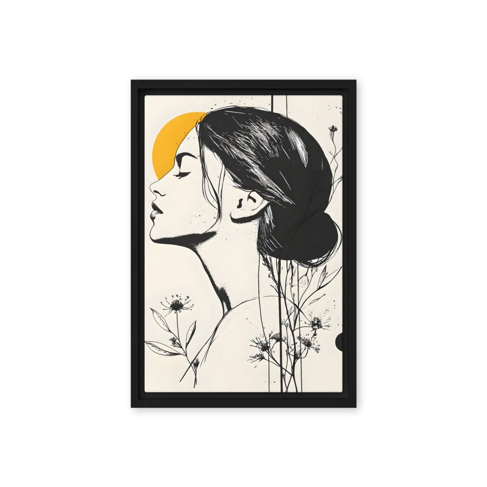 Botanical Muse 
 Canvas with White Frame