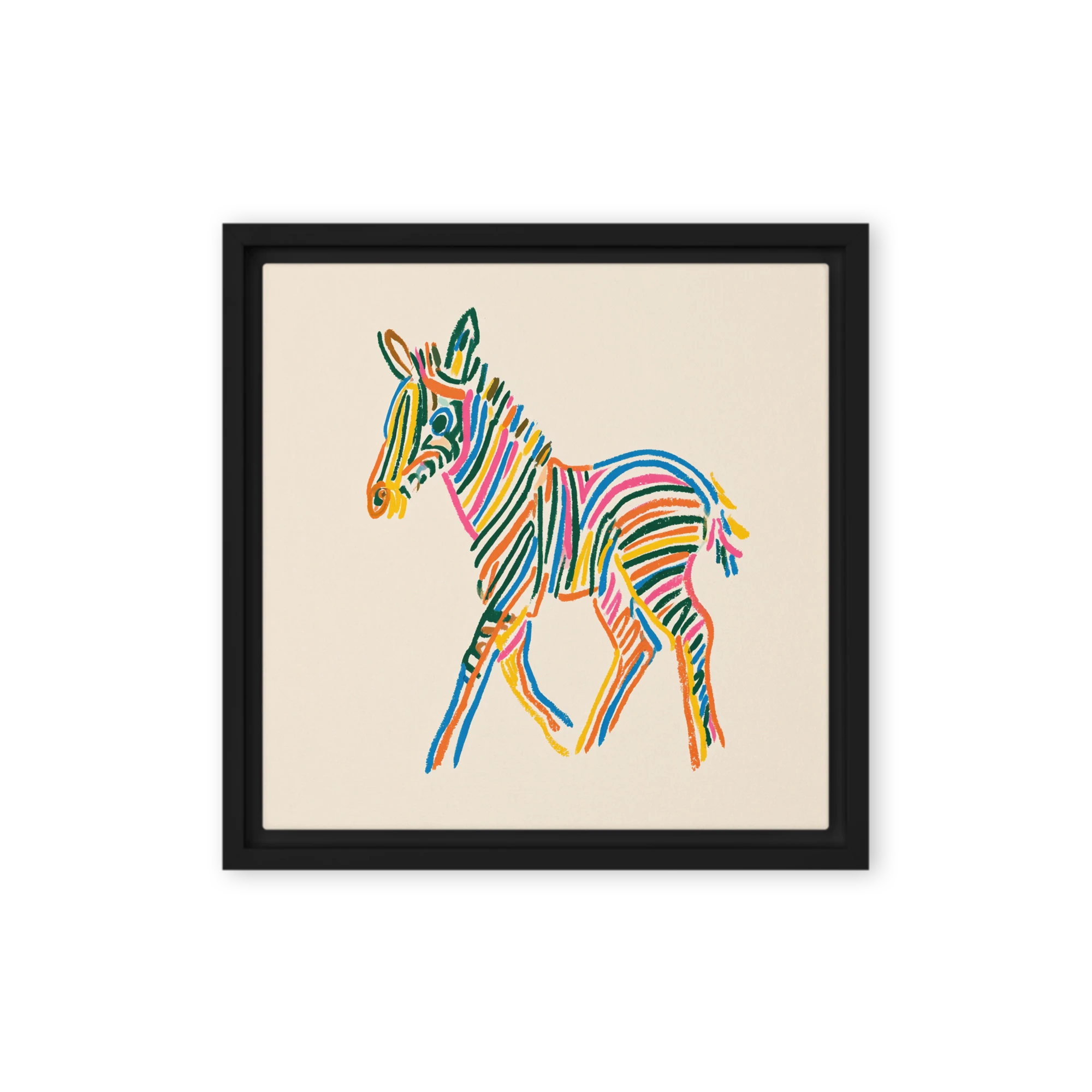Colorful Crayon Zebra