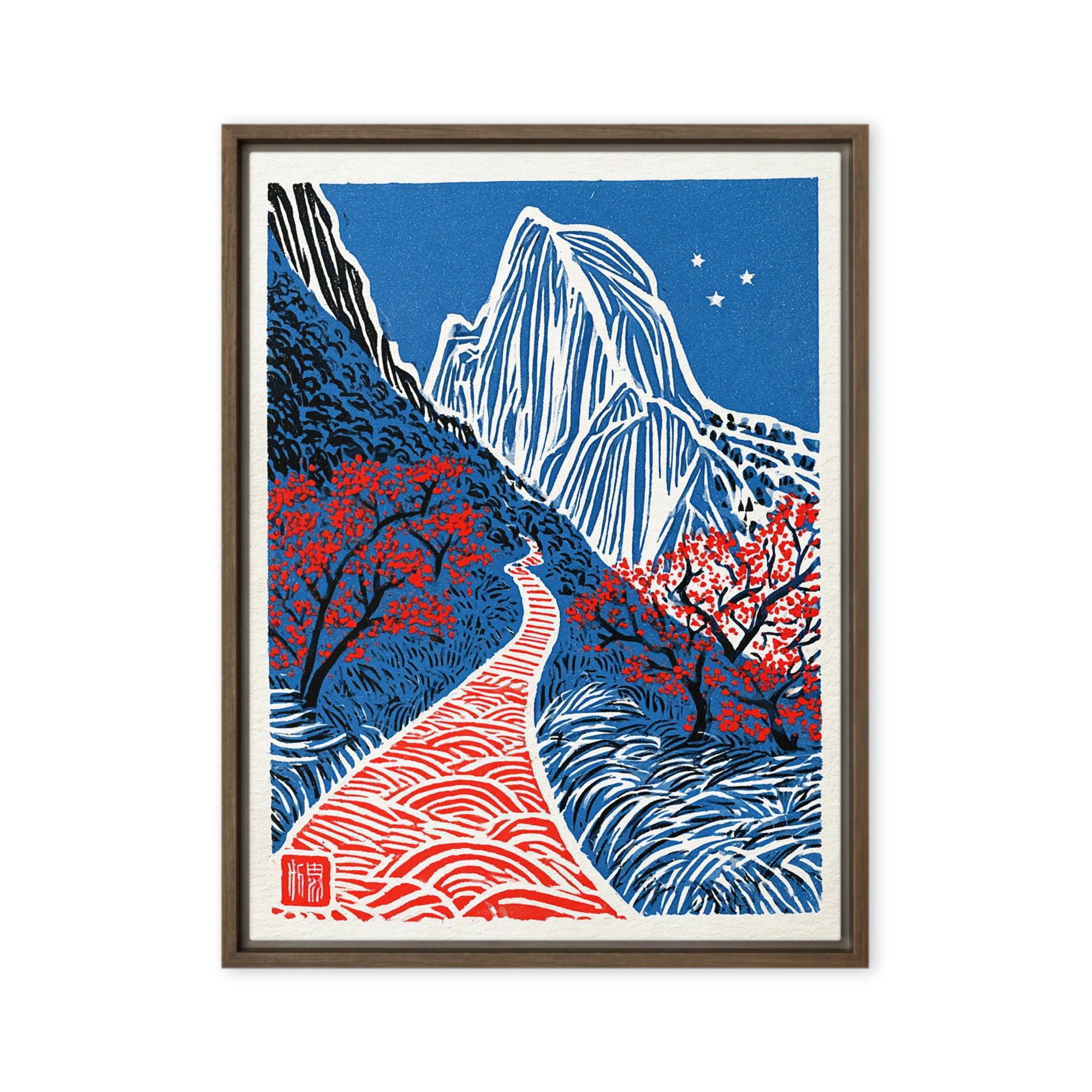 Half Dome in Red and Blue