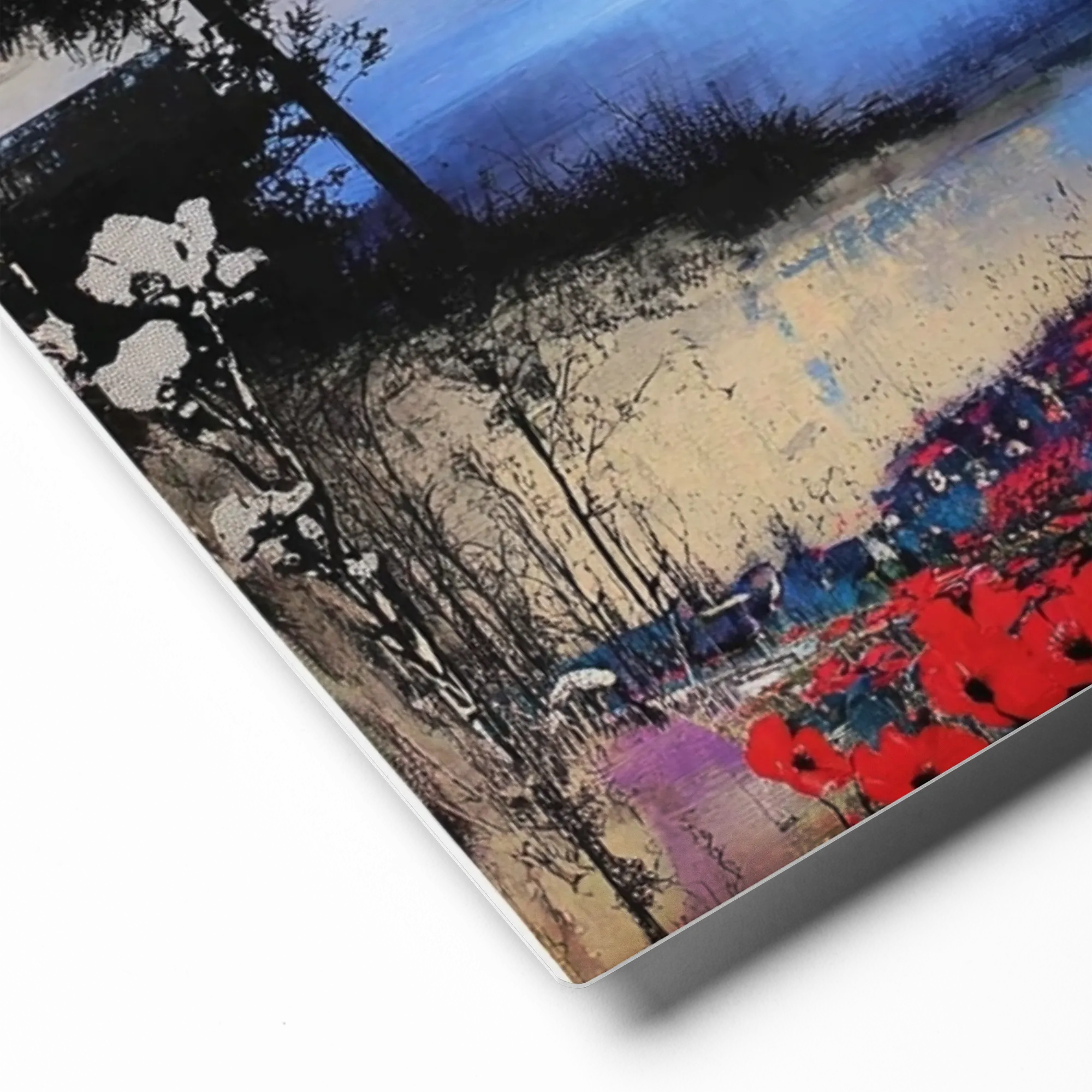 Poppy Field by the Lake | Art Print