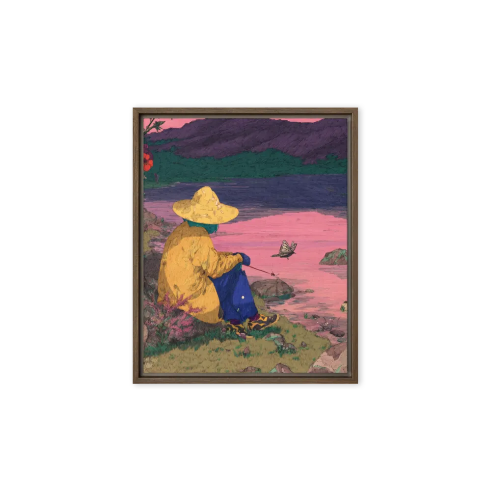 Lake of Reflection 
 Canvas with Brown Frame