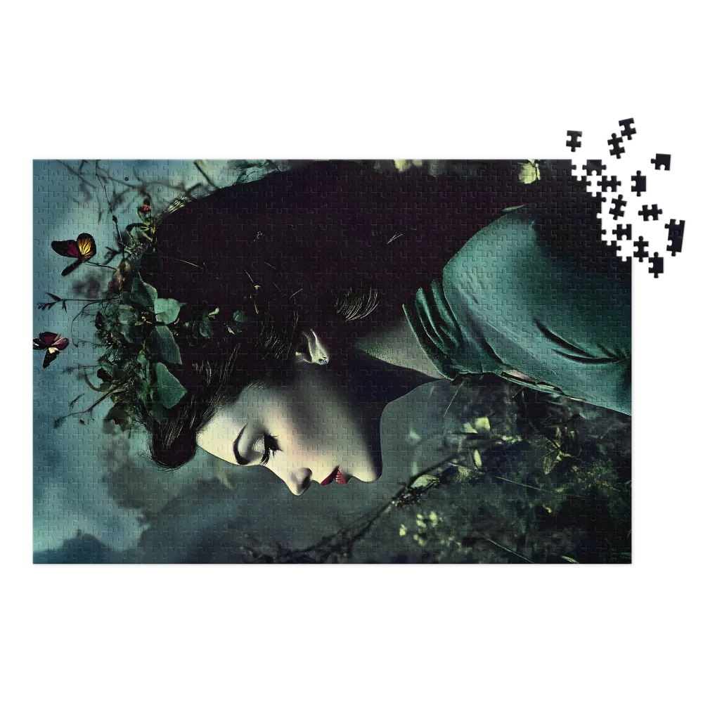Enchanted Botanical Profile 
 Jigsaw Puzzle in Tin Box